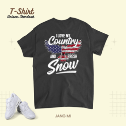 american patriotic snowboarder eagle 2snowboard, t-shirt, unisex standard t-shirt