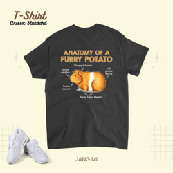 anatomy of a furry potato guinea pig lover gifts, t-shirt, unisex standard t-shirt