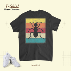 ant. retro vintage with classic stripes., t-shirt, unisex standard t-shirt