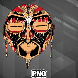 african png red and cream african mask 2 png for sublimation print transparent for decor