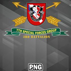 Army PNG 3rd Battalion 7th Special Forces Group Good For Silhoette