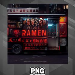 asian png cyberpunk tokyo ramen food truck japan asian country culture png for sublimation print trending for chirstmas