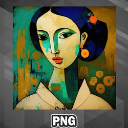 asian png asian abstract woman painting asian country culture png for sublimation print customized for cricut