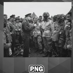 army png ike talking with airborne on d high resolution for silhoette