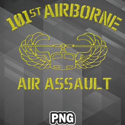 army png 101st airborne air assault yellow png for sublimation print best for cricut
