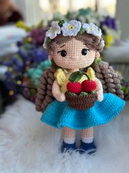 crochet pattern ukrainian girl with cherry ukrainian version