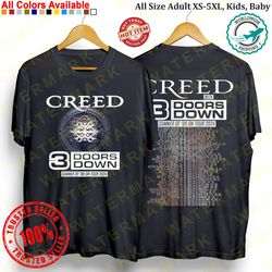 creed with 3 doors down summer of '99 on tour 2024 t-shirt all size adult s-5xl kids babies toddler