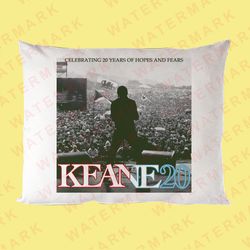 keane - keane20 celebrating 20 years of hopes and fears world tour 2024 pillow cases