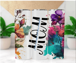mom with customized names or small phrase 20oz skinny tumbler