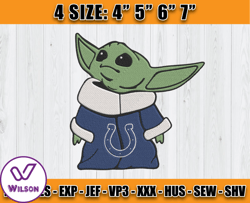 indianapolis colts baby yoda embroidery, baby yoda embroidery, colts embroidery design, sport embroidery, d9