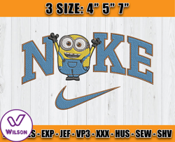 nike cartoon embroidery, minions character embroidery, cartoon inspired embroidery