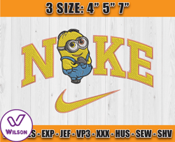 nike minions embroidery, nike cartoon embroidery, nike disney embroidery