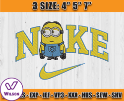 nike minions mel embroidery, nike disney embroidery, embroidery pattern