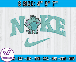 nike sulley embroidery, nike disney embroidery, embroidery machine