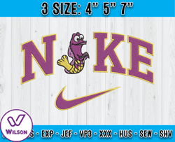 nike sheldon embroidery, finding nemo embroidery, cartoon embroidery machine