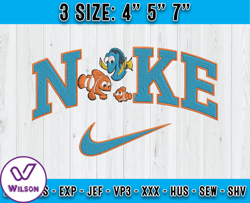 character finding nemo embroidery, disney nike embroidery, machine embroidery pattern