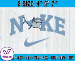 nike bruce embroidery, finding nemo embroidery, embroidery desing file