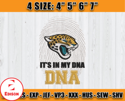 It's My DNA Jaguars Embroidery Design, Jacksonville Jaguars Embroidery, Football Embroidery Design, Embroidery Patterns,