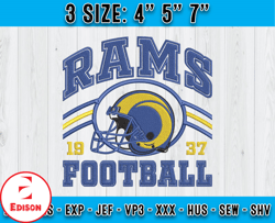 Los Angeles Rams Football Embroidery Design, Brand Embroidery, NFL Embroidery File, Logo Shirt 72