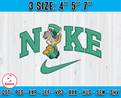 mad hatter nike embroidery, disney nike embroidery, embroidery design file