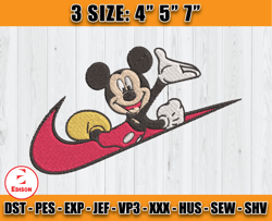 nike mickey embroidery, mickey character embroidery, nike disney, embroidery desing file