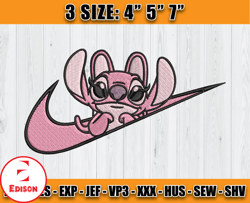 nike stitch angel embroidery, nike disney embroidery, lilo and stitch embroidery