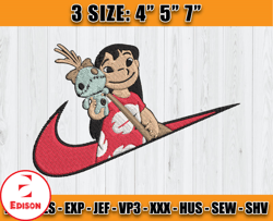 nike lilo embroidery, disney nike embroidery, embroidery design movie