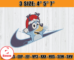 cute bluey embroidery, nike disney embroidery, bluey embroidery