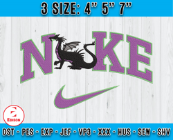 nike dragon embroidery, disney nike embroidery, maleficent embroidery