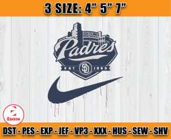 san diego padres embroidery, nike mlb embroidery, embroidery pattern