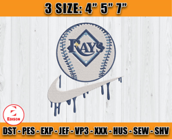 tampa bay rays embroidery, nike mlb embroidery, embroidery machine