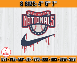 washington nationals embroidery, all teams mlb embroidery, embroidery design