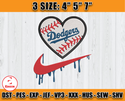 los angeles dodgers embroidery, mlb nike embroidery, machine embroidery pattern