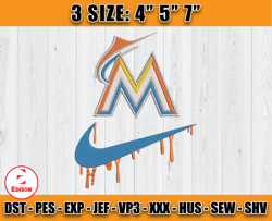 miami marlins embroidery, nike mlb embroidery, embroidery pattern