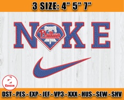 philadelphia phillies embroidery, mlb nike embroidery, embroidery machine design