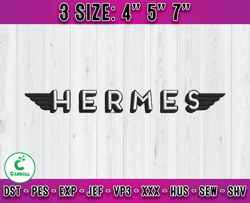 hermes logo embroidery, logo fashion emboridery, embroidery machine x