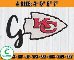 Kansas City Chiefs embroidery design, Kansas City Chiefs embroidery, NFL embroidery, logo sport embroidery, D11