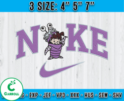 nike boo embroidery, nike disney embroidery, emboidery design file