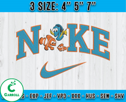 character finding nemo embroidery, disney nike embroidery, machine embroidery pattern