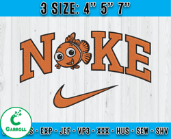 nike nemo embroidery, finding nemo embroidery, cartoon inspired embroidery
