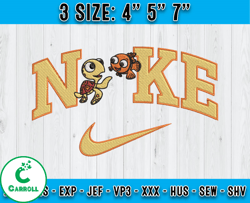 squirt nd nemo embroidery, nike cartoon embroidery, finding nemo embroidery
