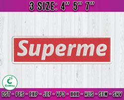 superme embroidery design, logo fashion, embroidery machine