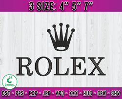 rolex logo embroidery, logo fashion embroidery, embroidery machine