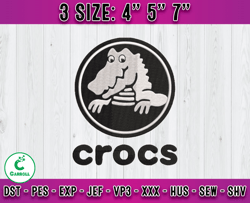 crocs logo embroidery, logo fashion embroidery, embroidery machine