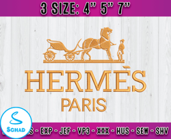 hermes embroidery, logo fashion embroidery, embroidery file