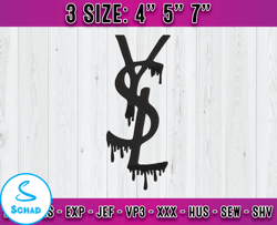 ysl embroidery, ysl logo emboridery, logo fashion emboridery