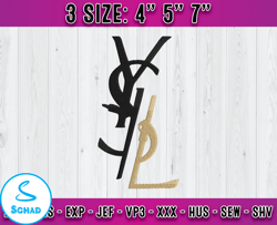 ysl embroidery, logo fashion embroidery, embroidery machine