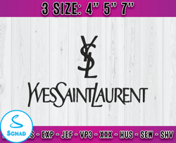 ysl embroidery, logo fashion emboridery, embroidery pattern