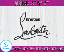 christian louboutin embroidery, logo fashion embroidery, embroidery machine