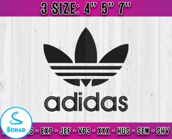 adidas logo embroidery, logo fashion emboridery, embroidery file